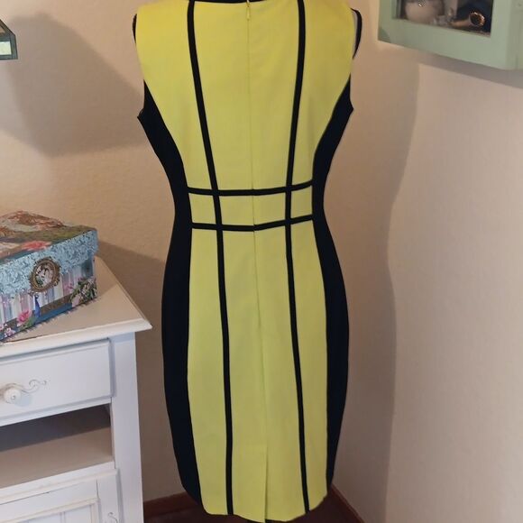 Calvin Klein Bright Yellow and Black Dress - Picture 5 of 10